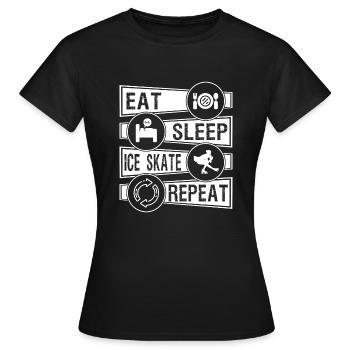Eiskunstlauf - Frauen T-Shirt - Schwarz - Vorne - AI Model Female 172 dark (172cm)