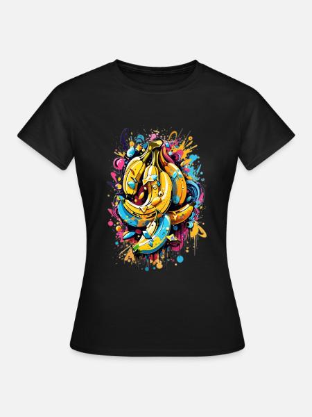 Graffiti Bananas - Women's T-Shirt - black
