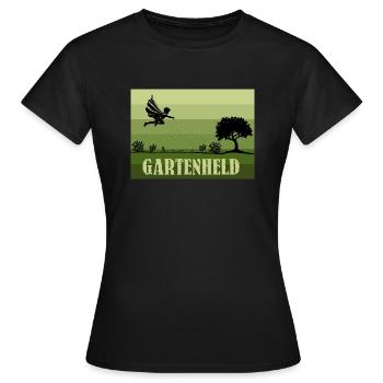 Vintage/Retro Garden Hero - Women's T-Shirt - black - Front - AI Model Female 172 dark (172cm)