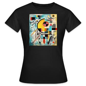 STREET ART ABSTRACTION - T-shirt Femme - noir - Devant - AI Model Female 172 dark (172cm)