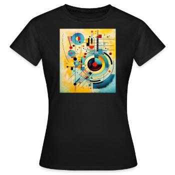 STREET ART ABSTRACTION - T-shirt Femme - noir - Devant - AI Model Female 172 dark (172cm)