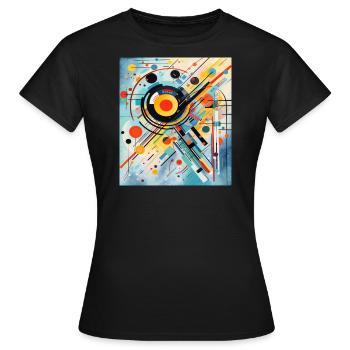 STREET ART ABSTRACTION - T-shirt Femme - noir - Devant - AI Model Female 172 dark (172cm)