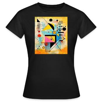 STREET ART ABSTRACTION - T-shirt Femme - noir - Devant - AI Model Female 172 dark (172cm)