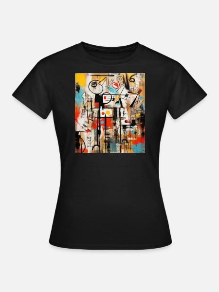 STREET ART FANTASIE - Frauen T-Shirt - Schwarz