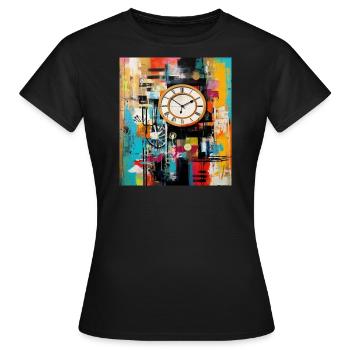 STREET ART FANTASIE - Frauen T-Shirt - Schwarz - Vorne - AI Model Female 172 dark (172cm)