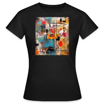 STREET ART FANTASIE - Frauen T-Shirt - Schwarz - Vorne - AI Model Female 172 dark (172cm)