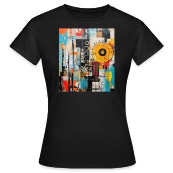 STREET ART FANTASIE - Frauen T-Shirt - Schwarz - Vorne - AI Model Female 172 dark (172cm)