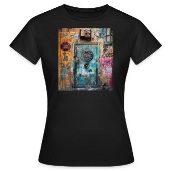 SPIRIT OF WALL STREET ART - T-shirt Femme - noir - Devant - AI Model Female 172 dark (172cm)