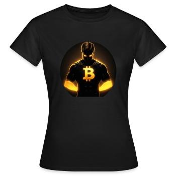 bitcoin superhero 2 - Frauen T-Shirt - Schwarz - Vorne - AI Model Female 172 dark (172cm)