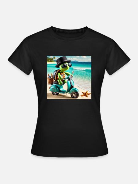 Strand-Bösewicht - Frauen T-Shirt - Schwarz