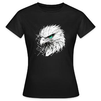 Libre comme l’aigle - T-shirt Femme - noir - Devant - AI Model Female 172 dark (172cm)