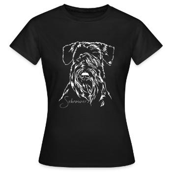 SCHNAUZER Wilsigns Hunde Hund Geschenkidee - Frauen T-Shirt - Schwarz - Vorne - AI Model Female 172 dark (172cm)