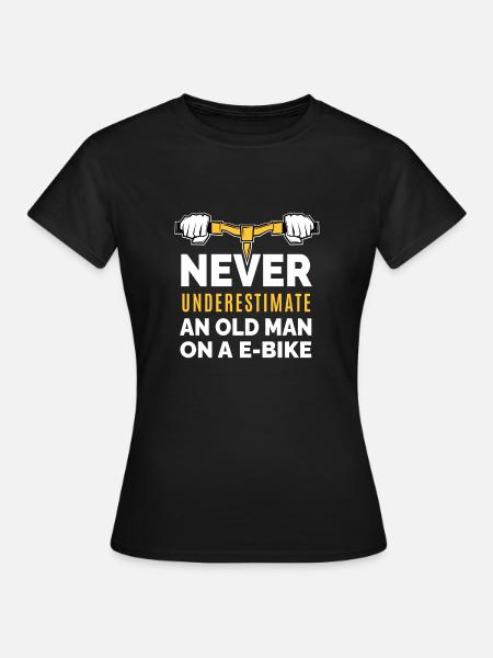 E-biker cadeau vélo retraite électrique retraité - T-shirt Femme - noir