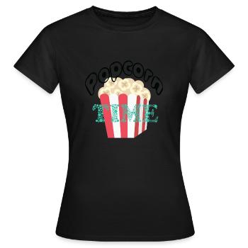Popcorn Time - Women's T-Shirt - black - Front - AI Model Female 172 dark (172cm)