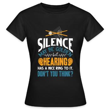 Pediatric Audiologist Audiology Awareness Month - Frauen T-Shirt - Schwarz - Vorne - AI Model Female 172 dark (172cm)
