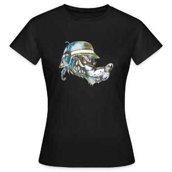 Hund mit Sprengstoff - Frauen T-Shirt - Schwarz - Vorne - AI Model Female 172 dark (172cm)