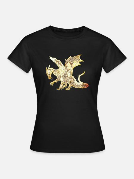Drache - Frauen T-Shirt - Schwarz