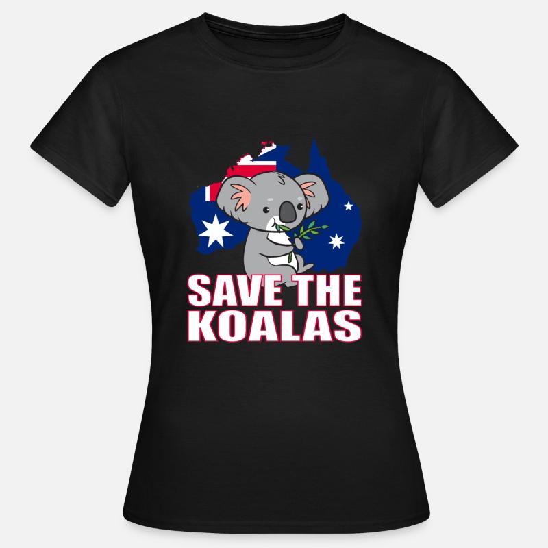 Koala - Save the Koalas. - Women's T-Shirt - black