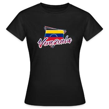 Venezuela - Camiseta mujer - negro - delante - AI Model Female 172 dark (172cm)