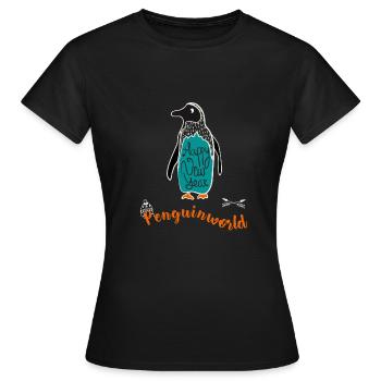 Pingouin new year hiver froid pingouin Gel neige - T-shirt Femme - noir - Devant - AI Model Female 172 dark (172cm)