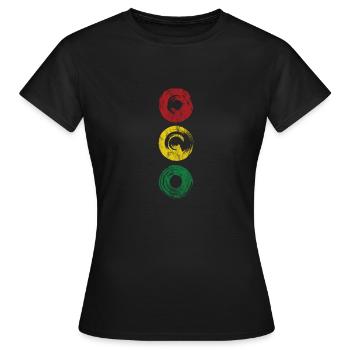 Feu trafic trafic cadeau enfants couleurs voiture colorée - T-shirt Femme - noir - Devant - AI Model Female 172 dark (172cm)