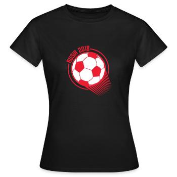 Pérou Football Russie 2018 Coupe du Monde Coupe du Monde - T-shirt Femme - noir - Devant - AI Model Female 172 dark (172cm)
