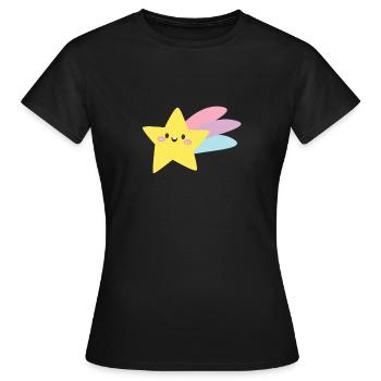 Sternschnuppe Kind Stern Komet Geschenk Maedchen - Frauen T-Shirt - Schwarz - Vorne - AI Model Female 172 dark (172cm)