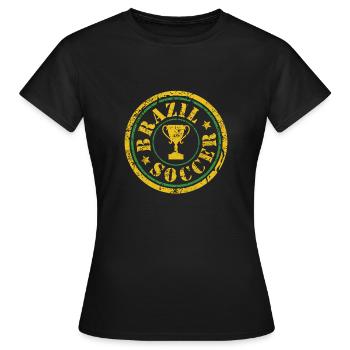 Brasilien Fußball Champion Pokal Champion Soccer - Frauen T-Shirt - Schwarz - Vorne - AI Model Female 172 dark (172cm)