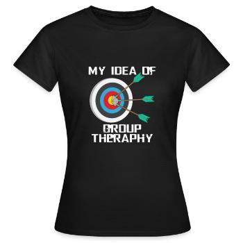 Archery therapy - Women's T-Shirt - black - Front - AI Model Female 172 dark (172cm)