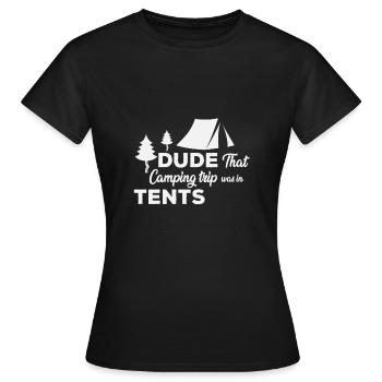 tente - T-shirt Femme - noir - Devant - AI Model Female 172 dark (172cm)