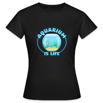 aquarium - T-shirt Femme - noir - Devant - AI Model Female 172 dark (172cm)