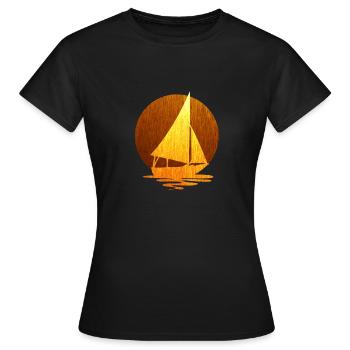 bateau à voile - T-shirt Femme - noir - Devant - AI Model Female 172 dark (172cm)