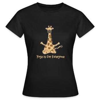 Yoga Giraffe - Frauen T-Shirt - Schwarz - Vorne - AI Model Female 172 dark (172cm)