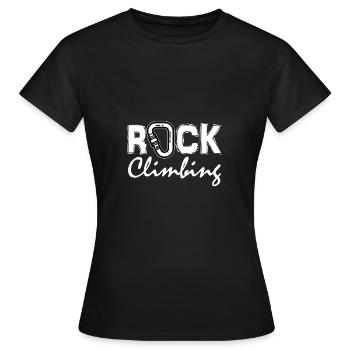 Karabiner - Frauen T-Shirt - Schwarz - Vorne - AI Model Female 172 dark (172cm)