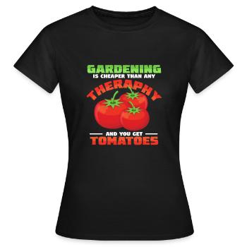 tomatoes - Women's T-Shirt - black - Front - AI Model Female 172 dark (172cm)