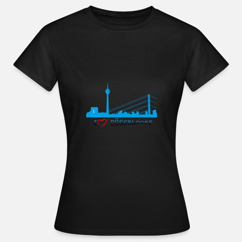 Düsseldorf - Frauen T-Shirt - Schwarz