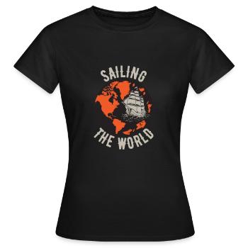 Segelschiff - Frauen T-Shirt - Schwarz - Vorne - AI Model Female 172 dark (172cm)