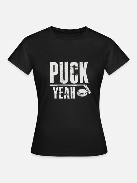 PUCK - Frauen T-Shirt - Schwarz