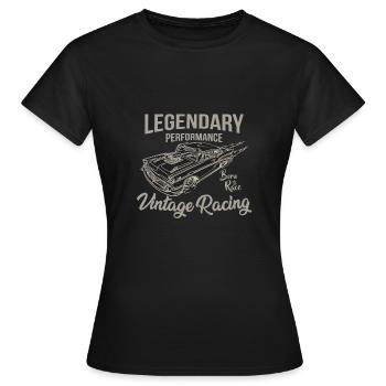 Racing - Frauen T-Shirt - Schwarz - Vorne - AI Model Female 172 dark (172cm)
