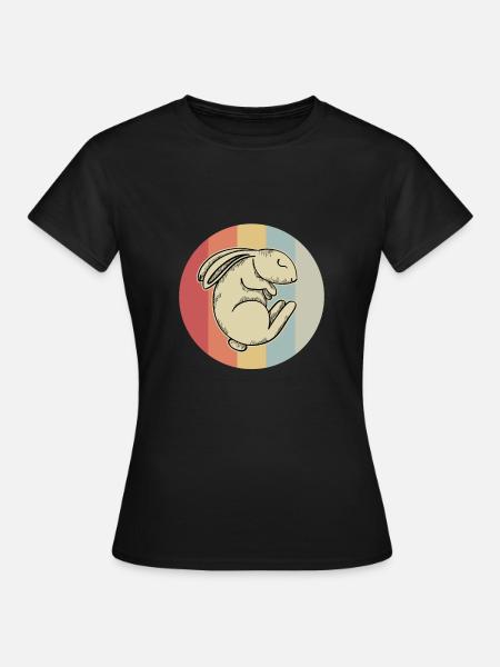 Bunny rabbit retro vintage gift - Women's T-Shirt - black