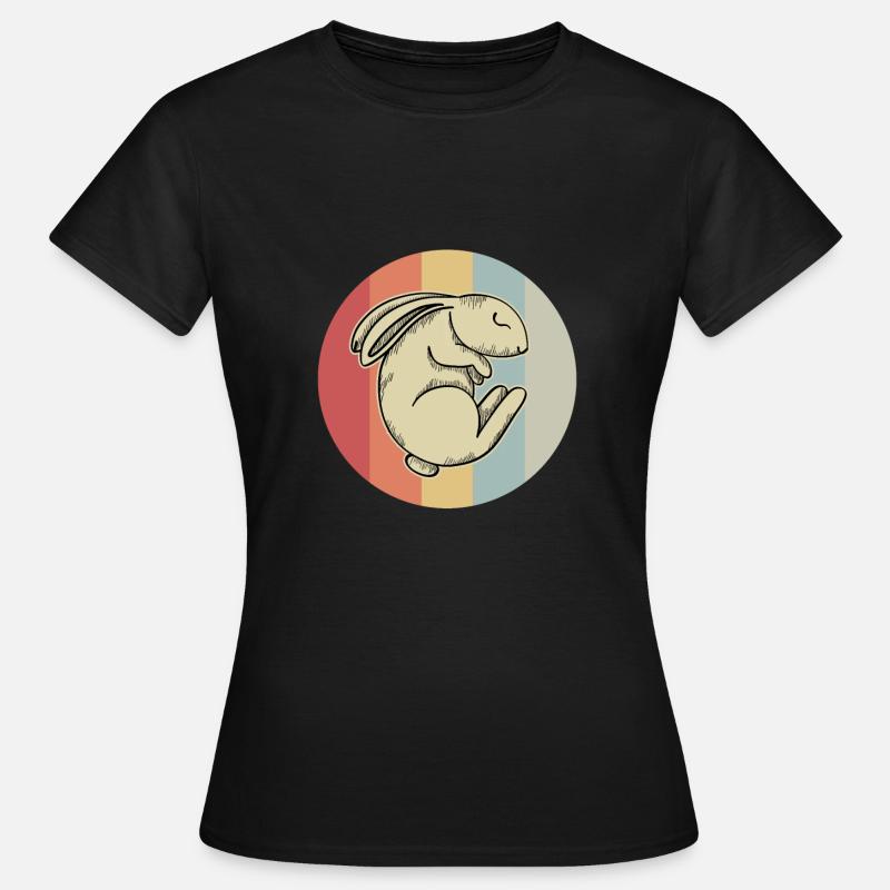 Bunny rabbit retro vintage gift - Women's T-Shirt - black