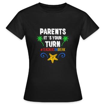 vacances d'été - T-shirt Femme - noir - Devant - AI Model Female 172 dark (172cm)
