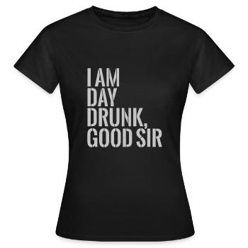 T-shirt Jour de la fête du travail ivre - T-shirt Femme - noir - Devant - AI Model Female 172 dark (172cm)