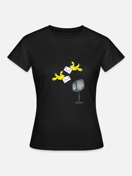 Lettre oiseau comme cadeau de postier de profession - T-shirt Femme - noir