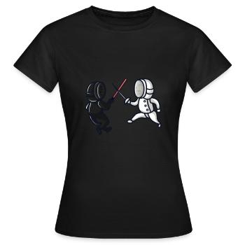Escrime, escrime, fleuret - T-shirt Femme - noir - Devant - AI Model Female 172 dark (172cm)