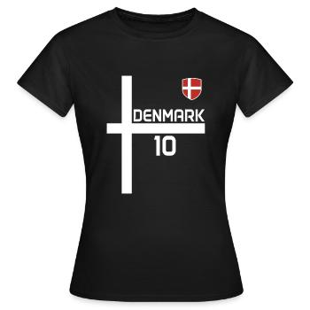 Daenemark Retro Sport Trikot - Frauen T-Shirt - Schwarz - Vorne - AI Model Female 172 dark (172cm)