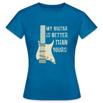 Gitarren Spruch - Frauen T-Shirt - Antikblaues Saphir meliert - Vorne - AI Model Female 172 dark (172cm)