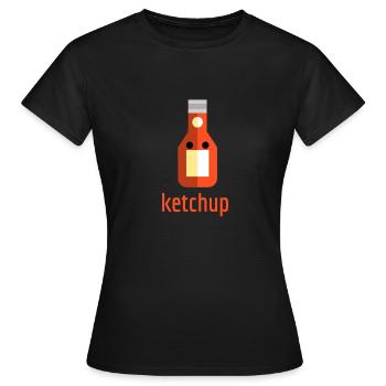 ketchup - T-shirt Femme - noir - Devant - AI Model Female 172 dark (172cm)