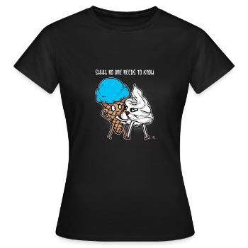 Ice Cream Whipped Cream Ice Cream Whipped Gift - Women's T-Shirt - black - Front - AI Model Female 172 dark (172cm)