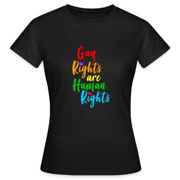 Les droits des homosexuels sont des droits humains! - T-shirt Femme - noir - Devant - AI Model Female 172 dark (172cm)